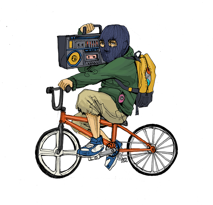 Ilustraciones De Gente Que Monta Bicicleta En Bogotá - Bicicleta Ilustraciones (750x719)