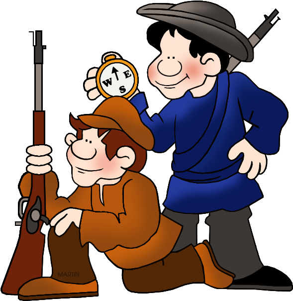 Lewis And Clark - European Explorer Clip Art (622x648)