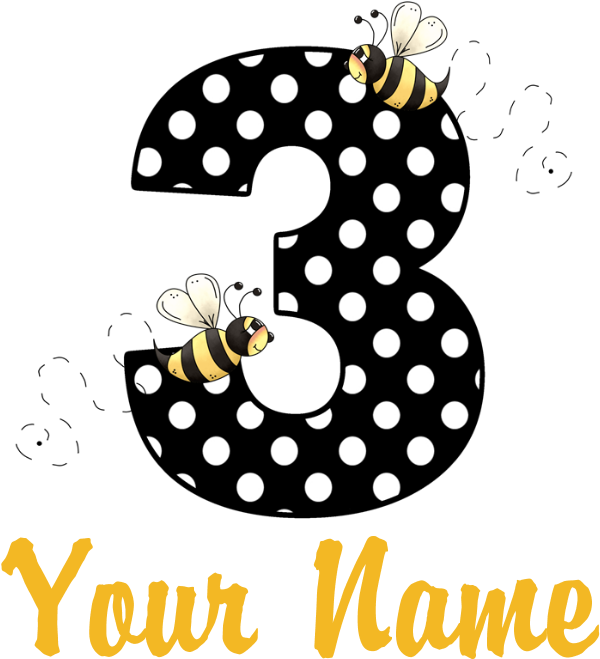 3rd Birthday Bumble Bee T-shirt - Personalized Yellow Ribb Square Car Magnet 3" X 3" (700x700)