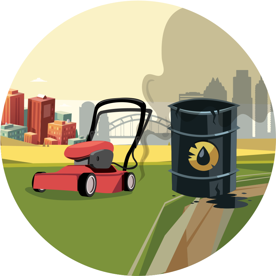 “spending An Hour Behind A Roaring Lawn Mower Can Spew - Lawn (1000x963)