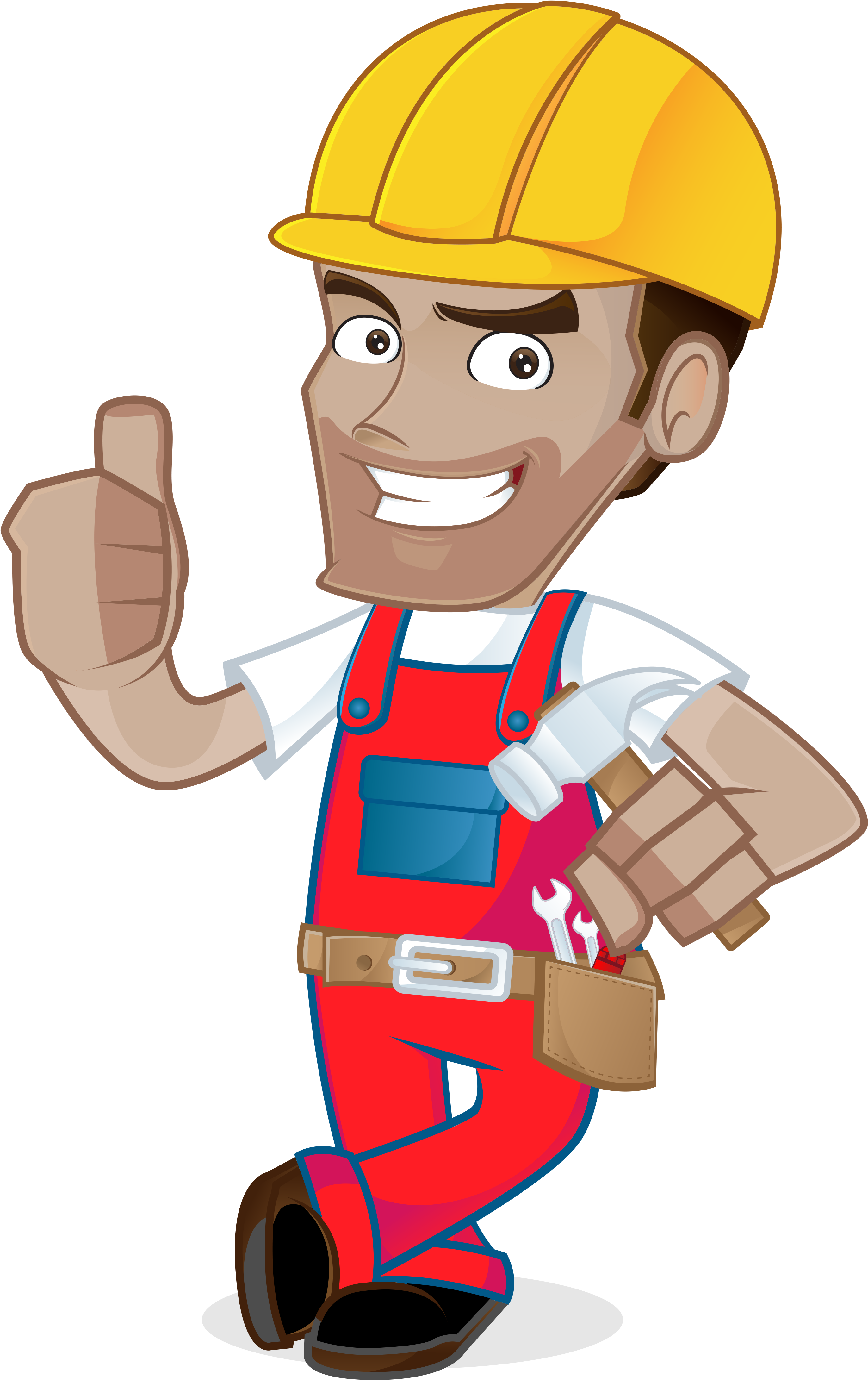 Bigstock Handyman Leaning Holding Hamme 112214738 1 - Clip Art (2767x4366)