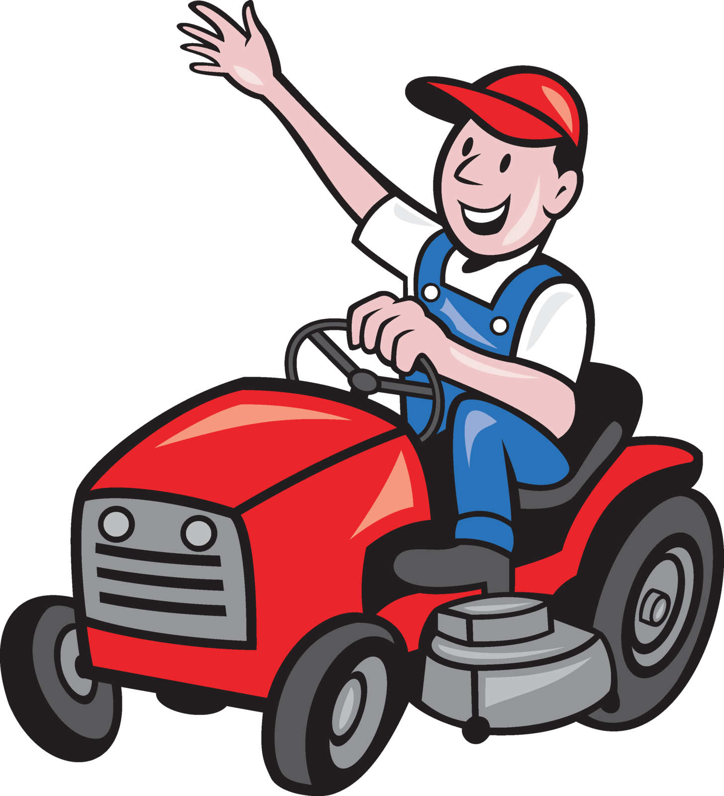 Ride On Lawn Mower Clipart (1455x1600)
