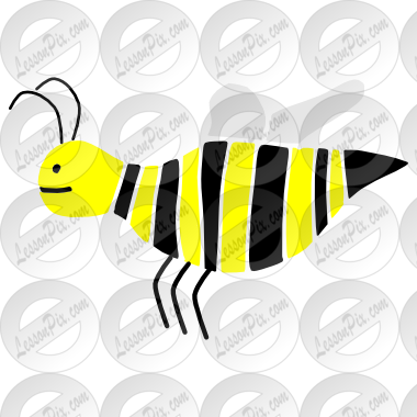 Bee Stencil - Illustration (380x380)