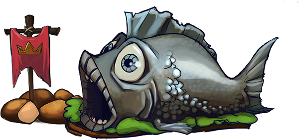 Root Beer Barrels, Roast Pork, Boiled Fish, Fried Chicken, - Cartoon (600x282)