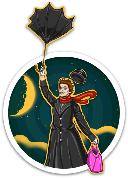 Scary Poppins Custom Illustration - Illustration (512x710)