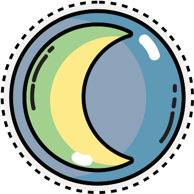 Moon Natural Satellite Of The Earth Planet - No Artificial Flavors Icon (550x550)