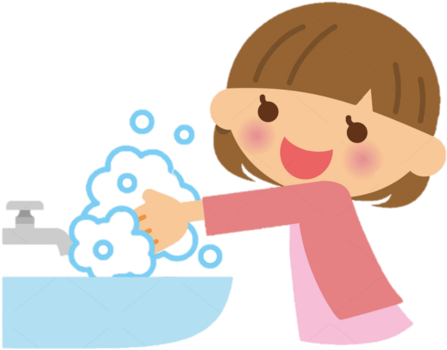 Discuss Covering Coughs And Sneezes To Prevent Germs - Child Washing Hands Clipart (480x396)