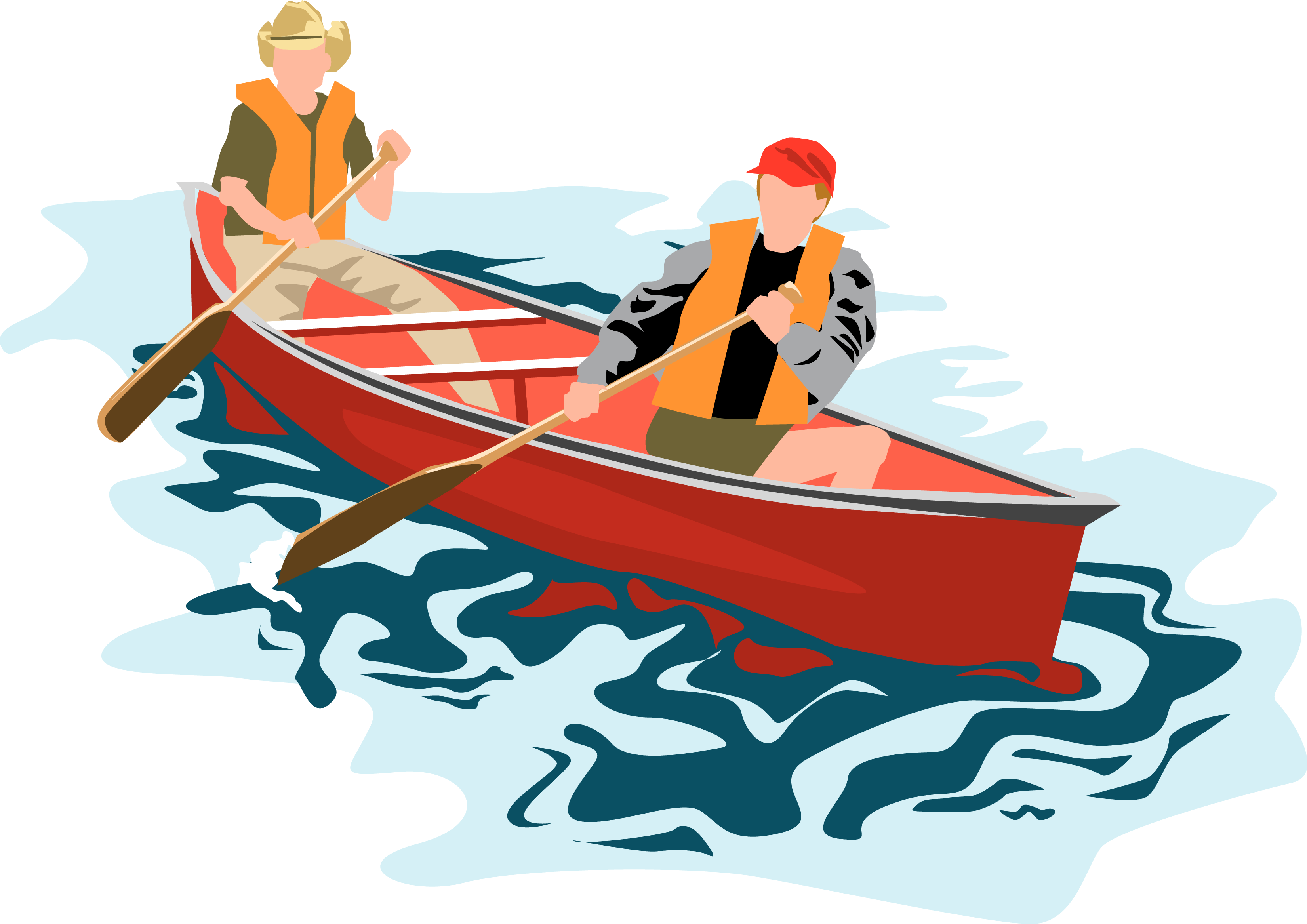 Canoe Clipart Transparent - Canoeing Clipart Transparent (3300x2333)