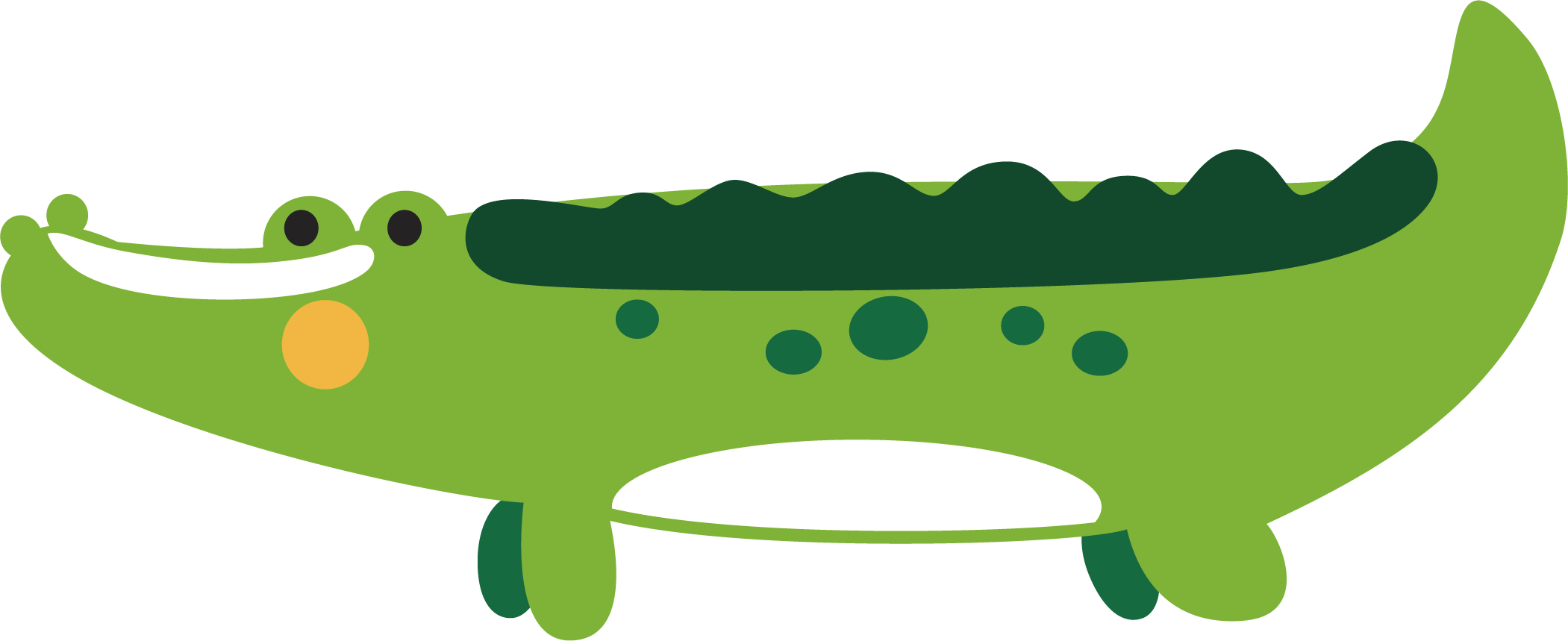Crocodile Clip Art - Vector Graphics (2101x859)