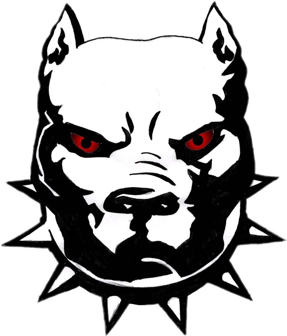 Pitbull Sticker - Pitbull Dog Drawing Face (955x1118)