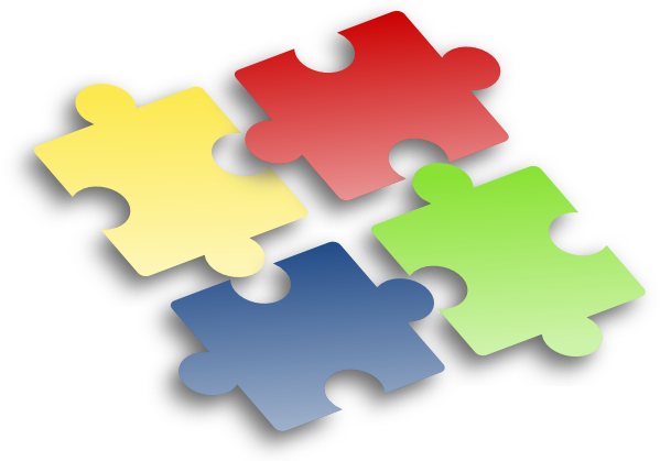 Puzzle No Background Clip Art At Clker - Jigsaw Pieces No Background (600x427)