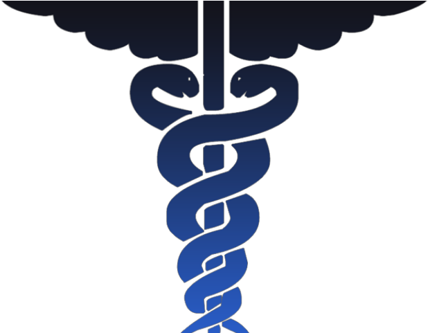 Doctor Symbol Cliparts - Caduceus Blue (640x480)