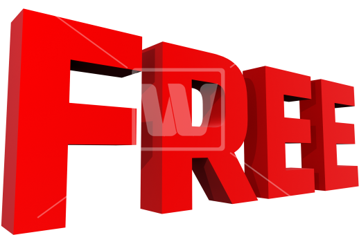 Free Sign Png - Transparent Word Free (550x366)