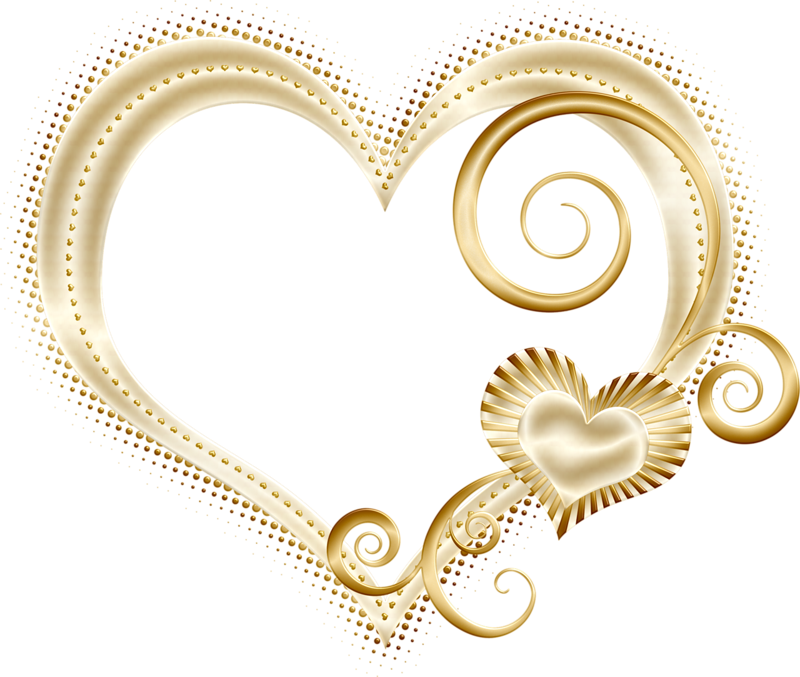 Crochet Heartscrochet Motifgold Heartart - Coeur Gold Png (800x677)