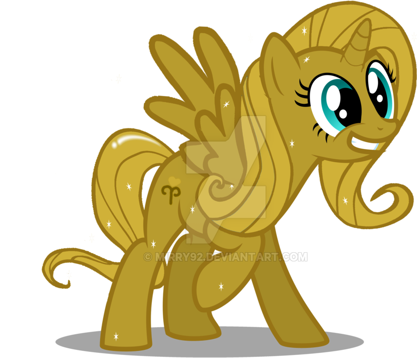 Tina Fountain Heart By Mirry92 - Pony Gold Heart (900x731)