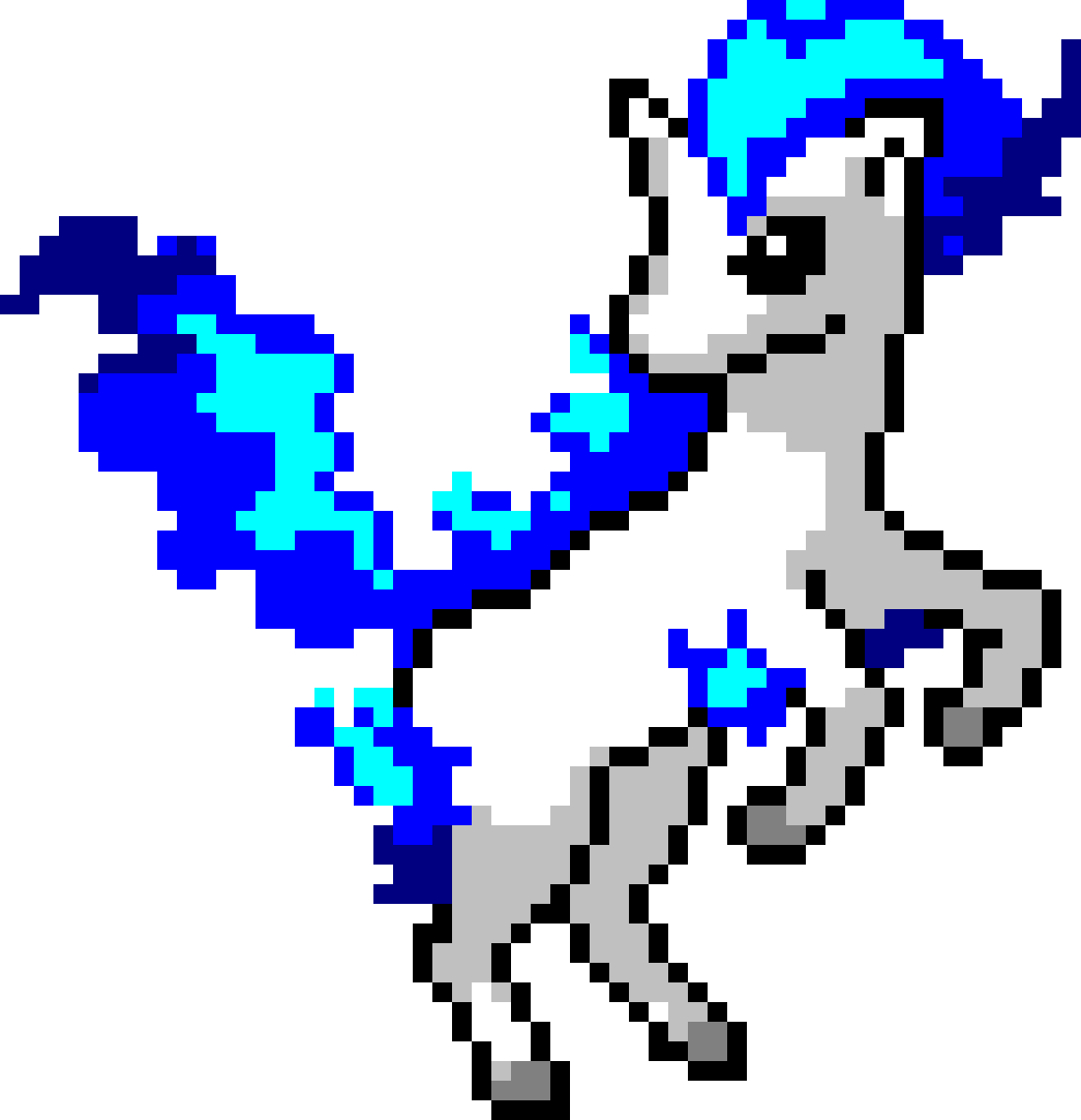 Altered Soul Silver / Heart Gold Ponyta Sprite - Ponyta Pixel Art Grid (1155x1197)
