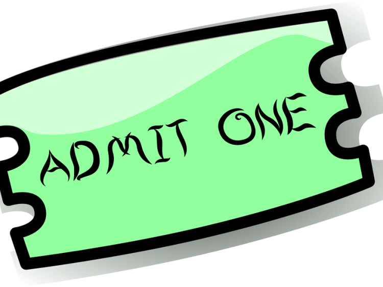 From Open Mic' To Thank Funk - Ticket Clipart (750x563)