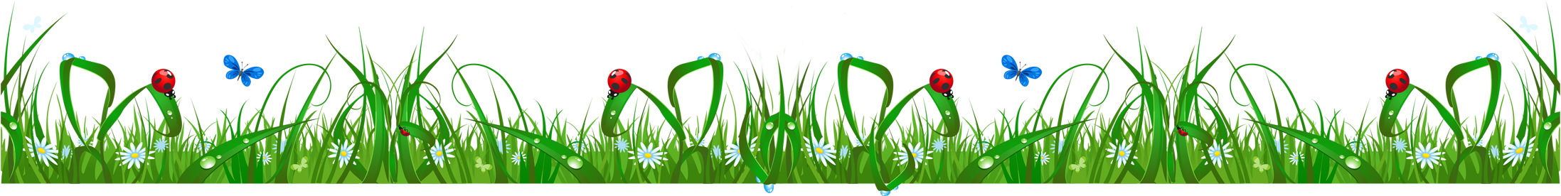 Beautiful Lawn Cliparts - Clip Art (2210x336)