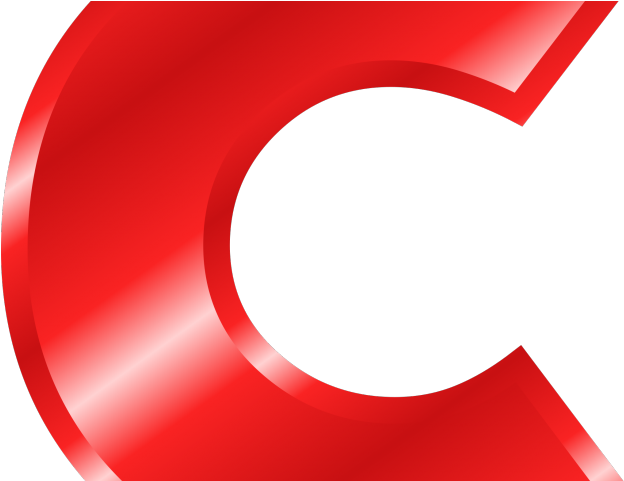 C Clipart Red Letter - Alphabet (640x480)