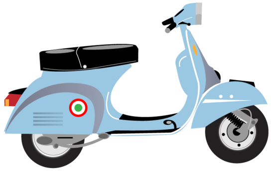 Scooter Vespa Gts Motorcycle Clip Art - Vector Scooter (881x374)