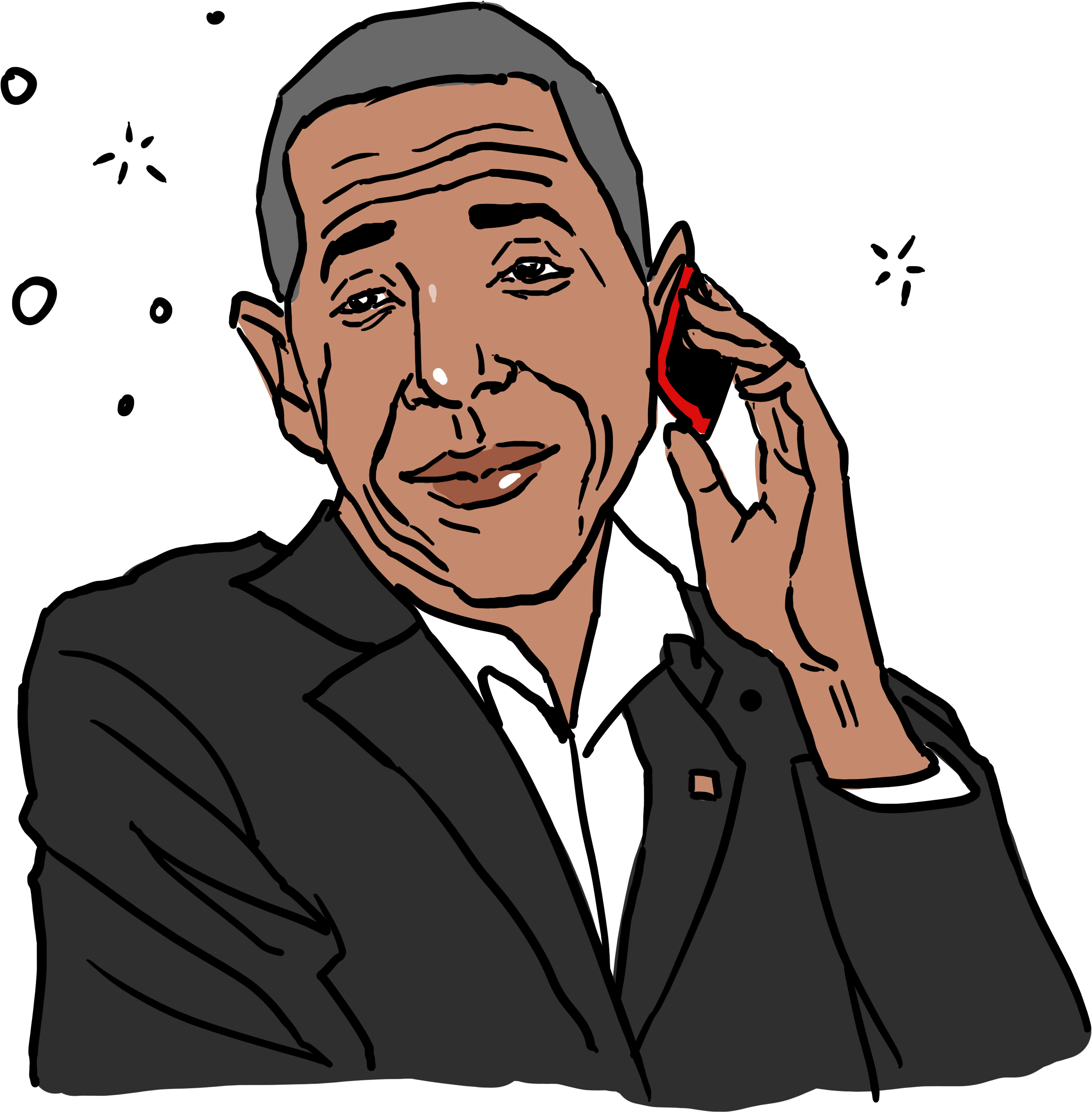 Obama-eleanor Qu - Cartoon (3000x3000)