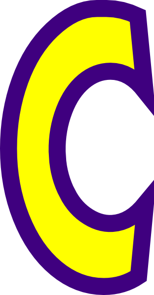 Letter C Clip Art At Clker Com Vector Clip Art Online - Logo With The Letter C (312x598)