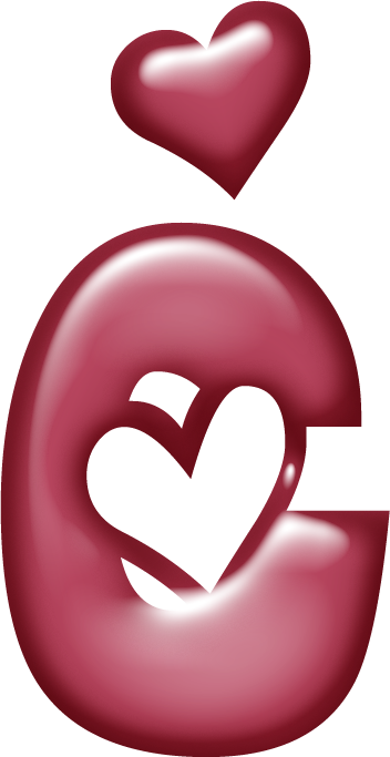 Alfabeto Muy Grande Con Corazones - Letras Decoradas De Corazon (352x683)
