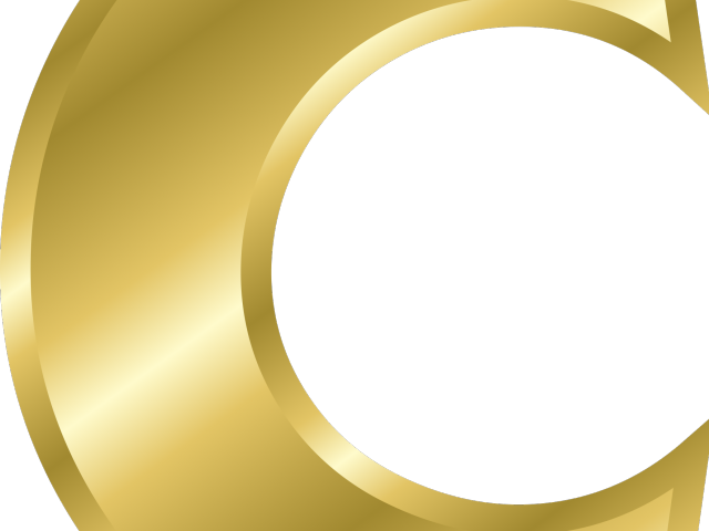 C Clipart Gold - Circle (640x480)