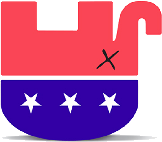 Why The Greedy Old Party Needs A Licking - Republican Elephant Dead (600x534)