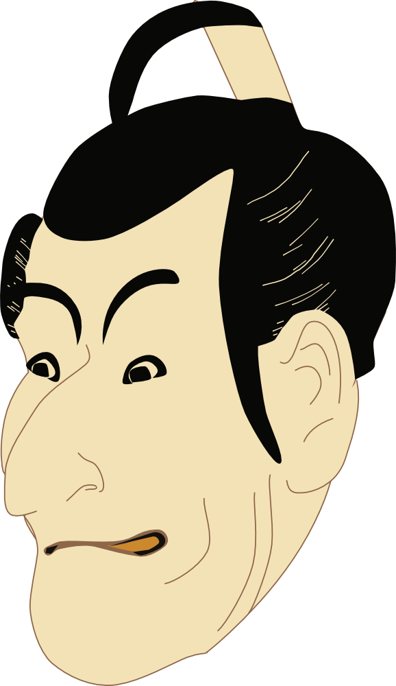 Onlinelabels Clip Art - Scene From Kabuki Theatre, Ichikawa Ebizo Performing (740x1280)