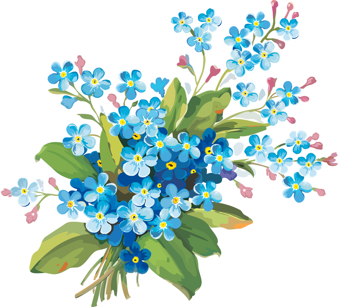 Flowers Flower Flores Ftestickers Stickers Autocollants - Forget Me Not Png (1127x1024)