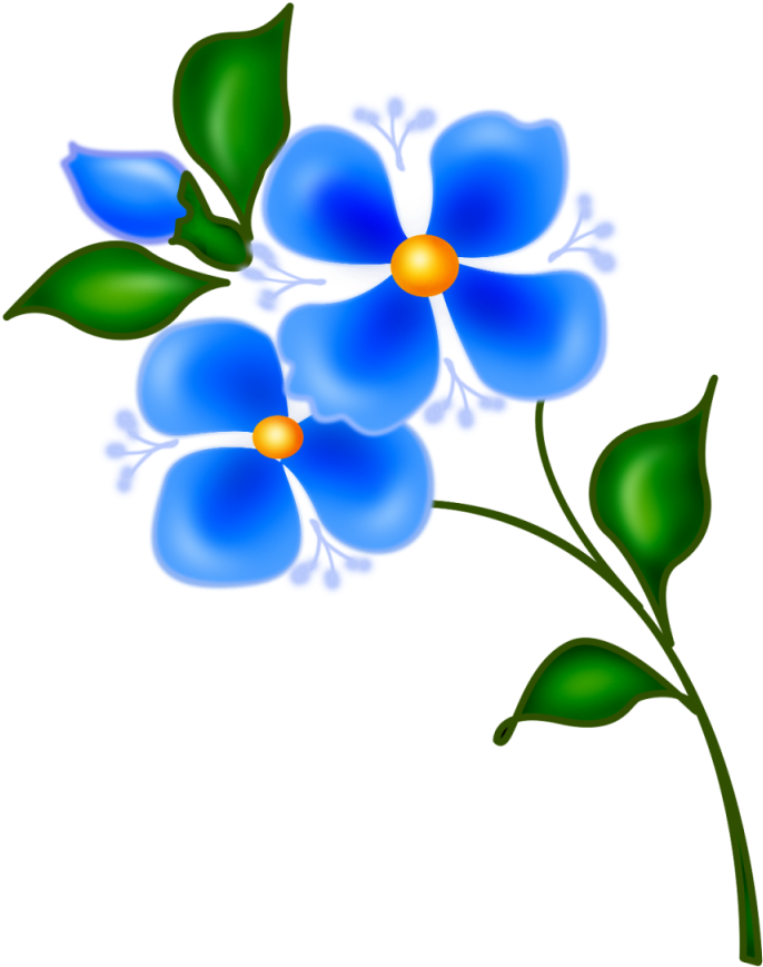 Flower Clip Art - Открытка Со Словом Спасибо (720x906)