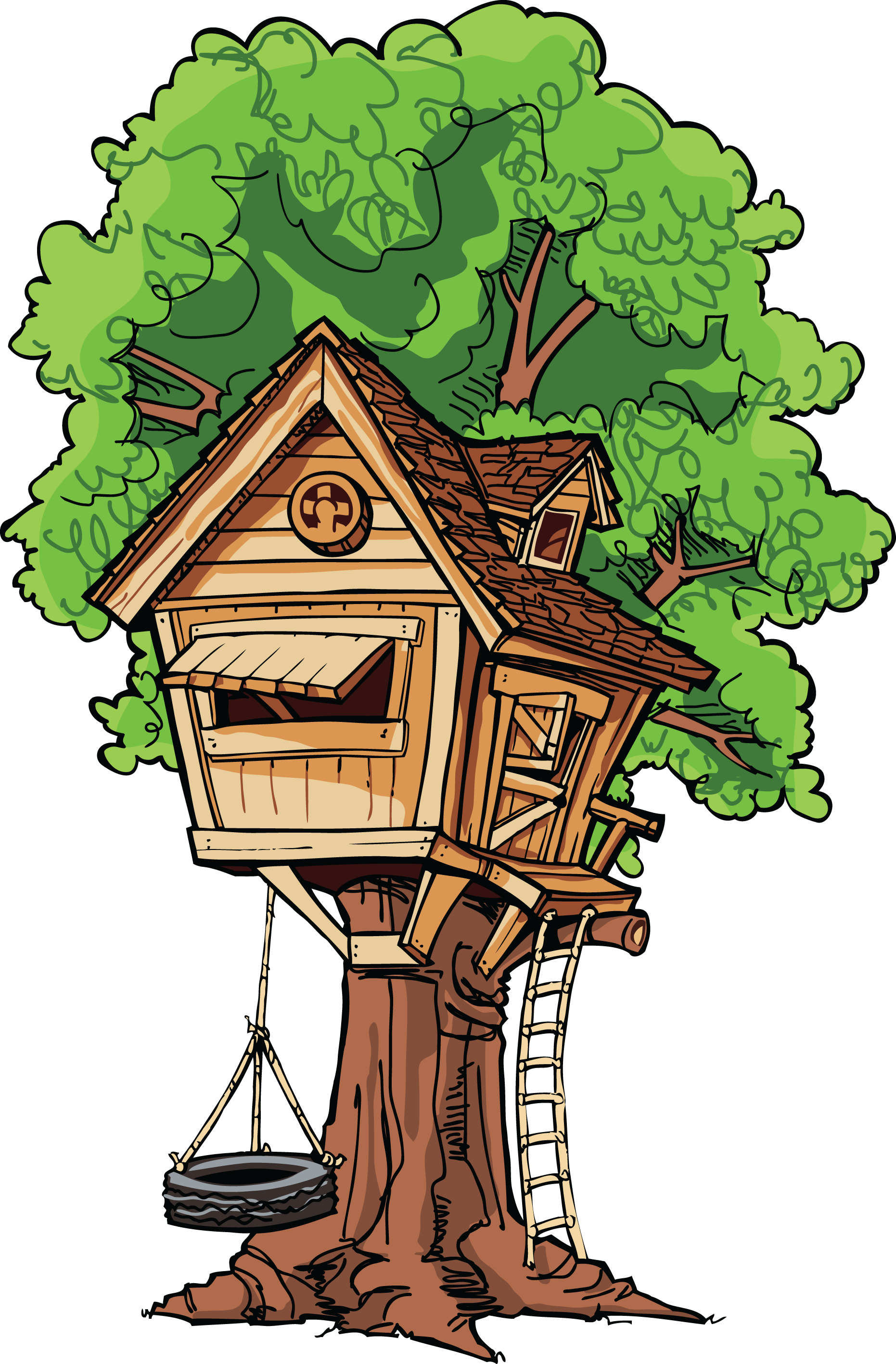 Tree House Clip Art - Clip Art (1862x2834)