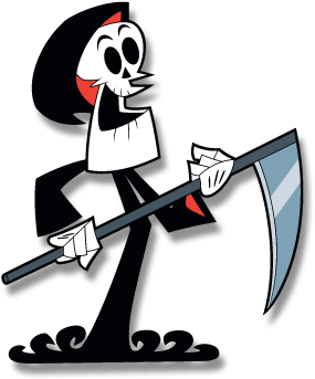 More Png's And Jpg's - Cartoon With Grim Reaper (293x462)