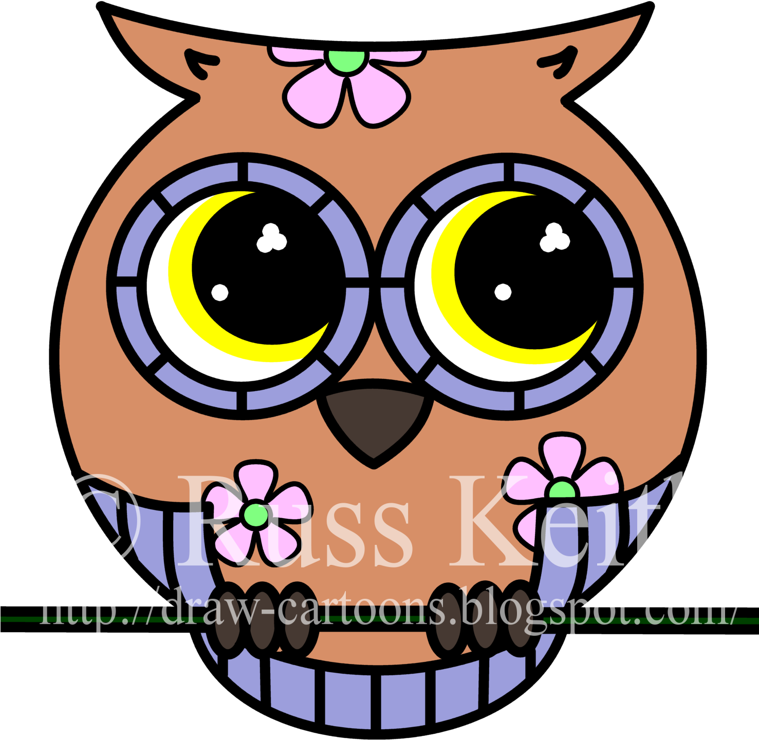 Simple Step By Step Tutorial, How To Draw A Cute Cartoon - Drawing (1476x1492)