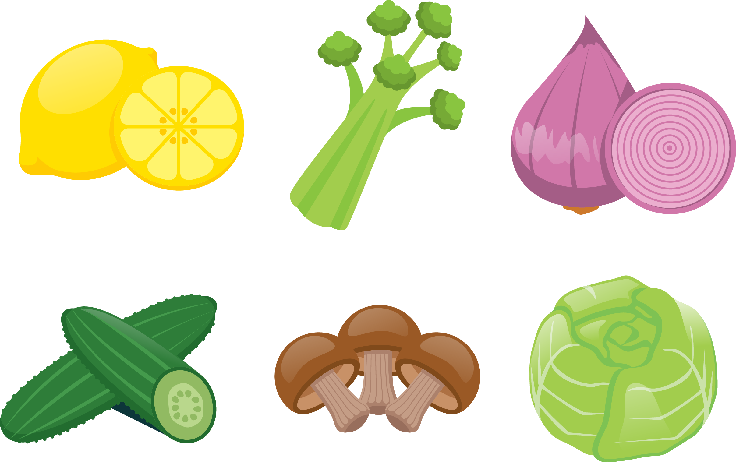 Lemon Cucumber Vegetable - Vegetables Vector Art (2416x1517)