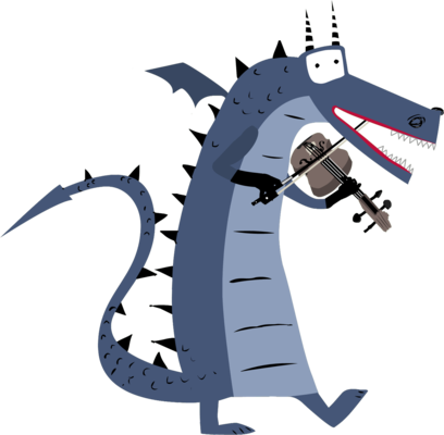 Redbubble Sticker Pack Messages Sticker-9 - Redbubble Blue Dragon Violinist Tuch (408x400)