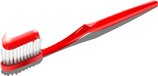 Food Toothbrush With Toothpaste Toothbrush 2 Black - Toothbrush And Toothpaste (555x392)