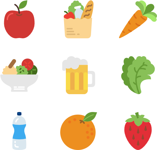 Gastronomy Set 230 Icons - Fruit Set Png (600x564)