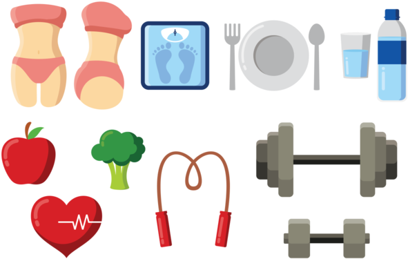 Slimming Icons Vector - Peso De Ginastica Desenho Vetor Png (700x490)