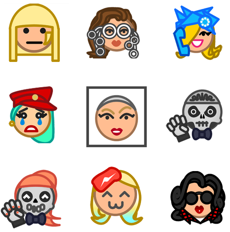 Cartoon And Lady Gaga Image - Lady Gaga Emojis Download (500x501)