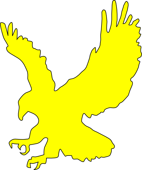Yellow Eagle Svg Clip Arts 498 X 598 Px - Yellow And Black Eagle (498x598)