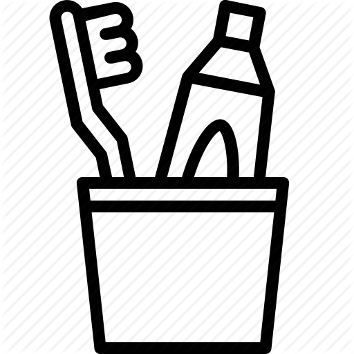 Résultat De Recherche D'images Pour "toothbrush And - Toothpaste And Toothbrush Clipart Black And White (512x512)