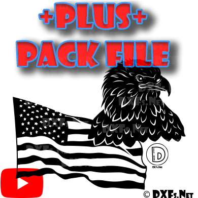 American Flag And Eagle Patriotic Design For Cnc Cutting - Jot & Mark American Flag Postcards , Made In Usa (400x400)