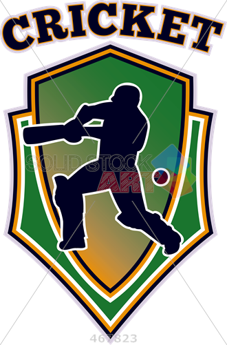 Stock Illustration Of Illustrated Cricket Player Silhouette - Stock Illustration Of Illustrated Cricket Player Silhouette (330x500)