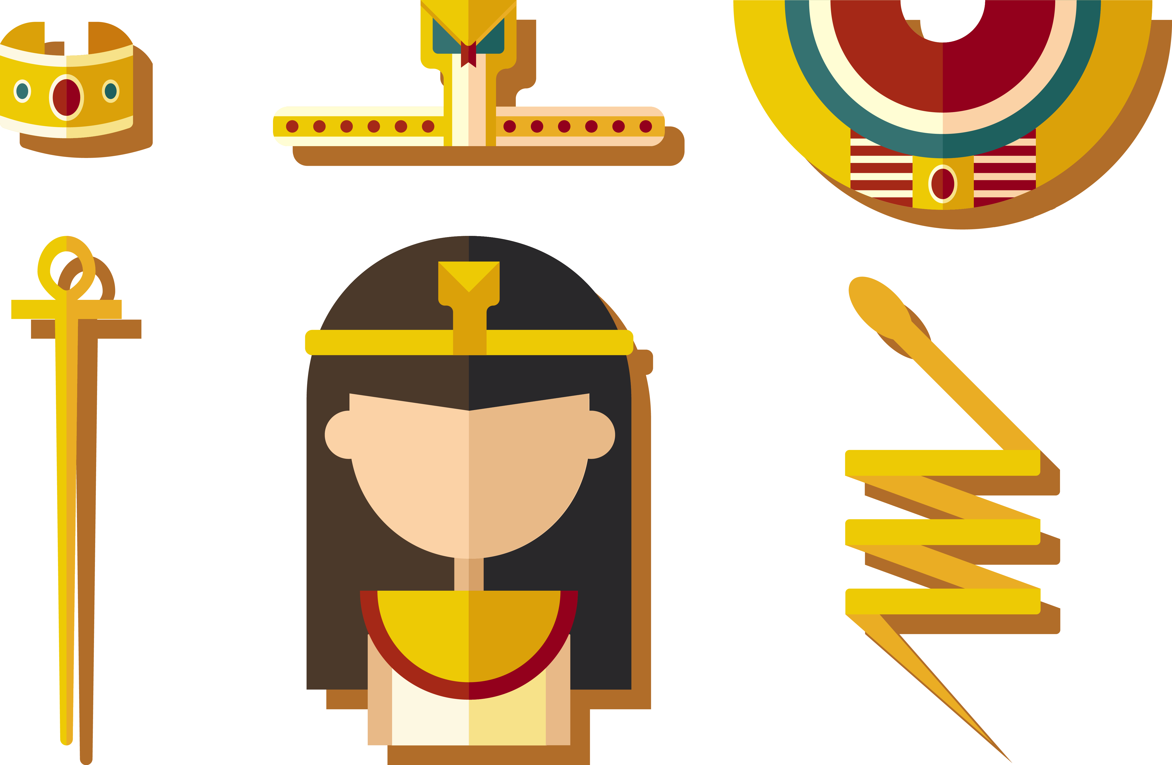 Vector Material Egyptian Queen - Vector Graphics (4950x3230)