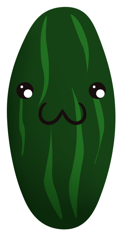 Cute Cat Faced Cucumber By Ortani - Eggplant (1024x1024)