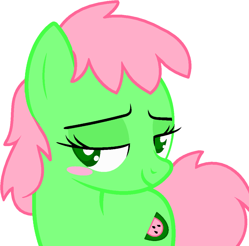 Monkfishyadopts Milly Melon - Shy Melon (1068x1057)