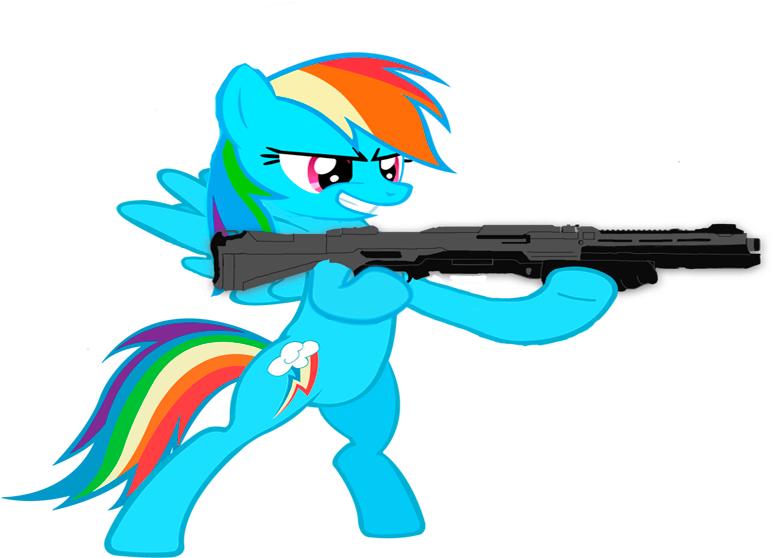 Rainbow Dash Shotgun Halo 4 By Vago117 - Mlp Rainbow Dash Halo (897x640)