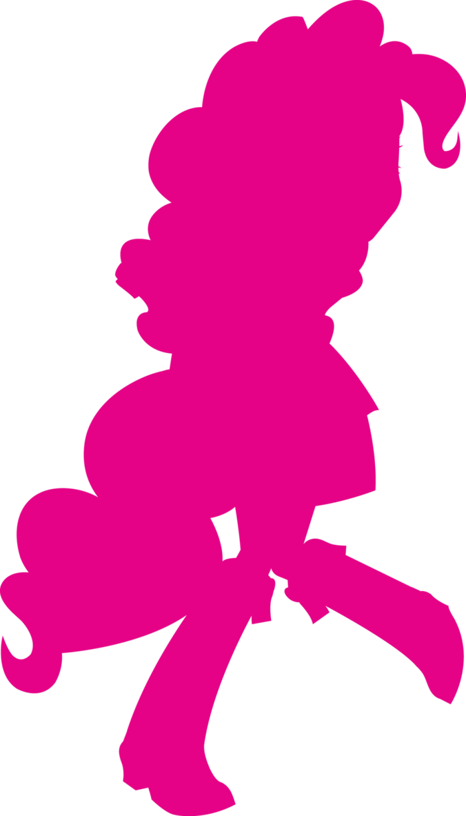 Silhouette Of Pinkie Pie By Mimisari On Deviantart - Pinkie Pie Equestria Girl Png (676x1183)
